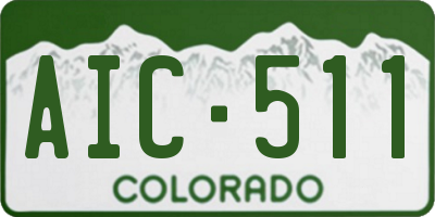 CO license plate AIC511