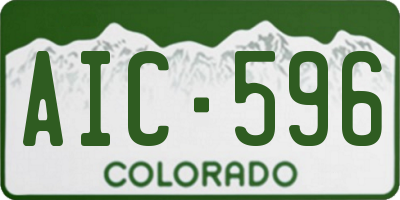 CO license plate AIC596