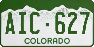 CO license plate AIC627