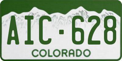 CO license plate AIC628