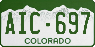CO license plate AIC697