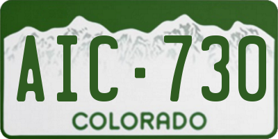 CO license plate AIC730