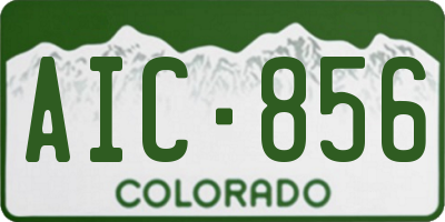 CO license plate AIC856