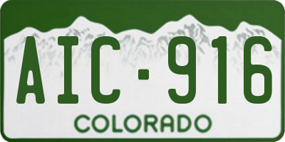 CO license plate AIC916