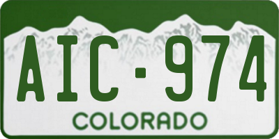 CO license plate AIC974