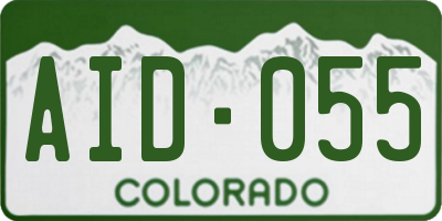 CO license plate AID055