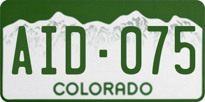 CO license plate AID075