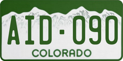 CO license plate AID090