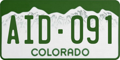 CO license plate AID091