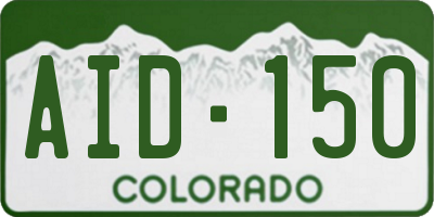 CO license plate AID150