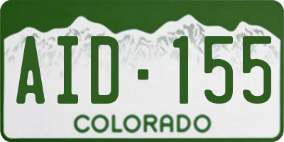 CO license plate AID155