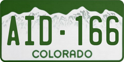 CO license plate AID166