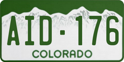 CO license plate AID176
