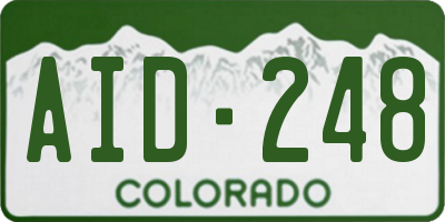 CO license plate AID248