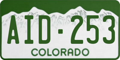 CO license plate AID253