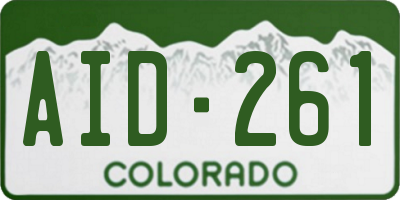 CO license plate AID261
