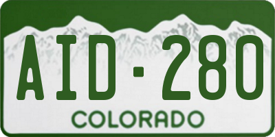 CO license plate AID280