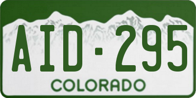 CO license plate AID295