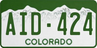 CO license plate AID424