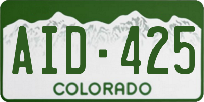 CO license plate AID425