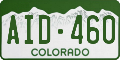CO license plate AID460