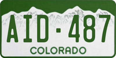 CO license plate AID487