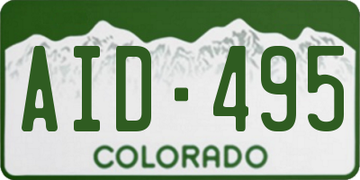 CO license plate AID495