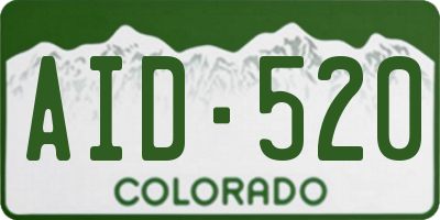 CO license plate AID520