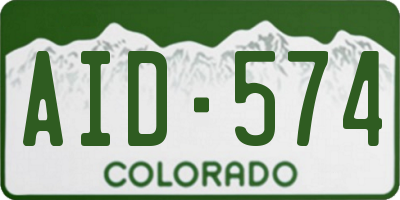 CO license plate AID574