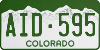 CO license plate AID595