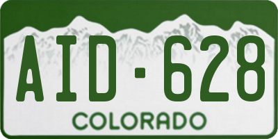 CO license plate AID628
