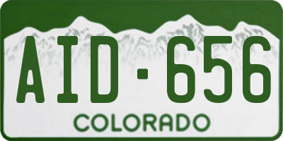 CO license plate AID656