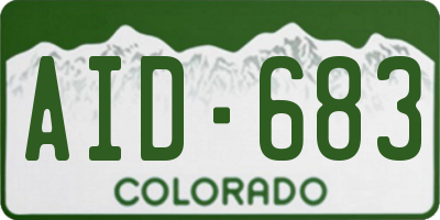 CO license plate AID683