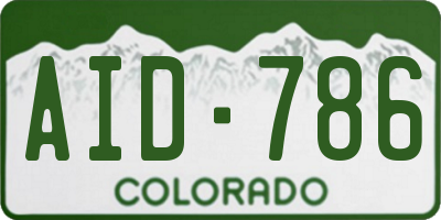 CO license plate AID786