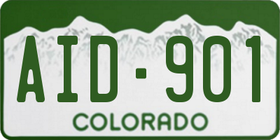 CO license plate AID901