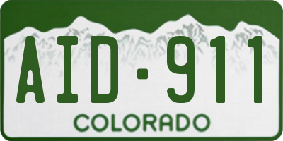 CO license plate AID911