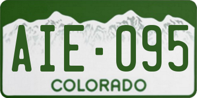 CO license plate AIE095