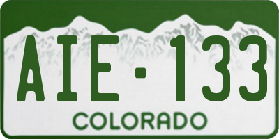 CO license plate AIE133