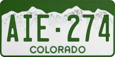 CO license plate AIE274