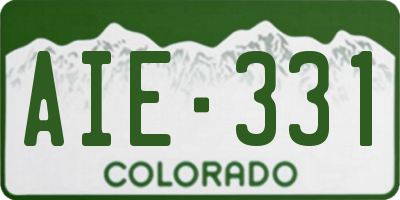 CO license plate AIE331