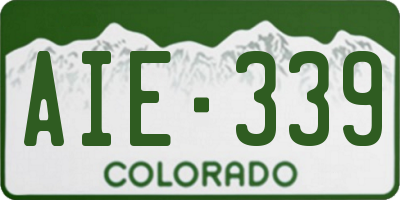 CO license plate AIE339