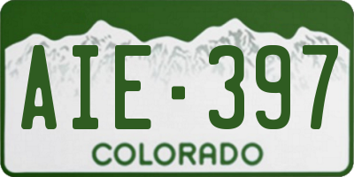 CO license plate AIE397