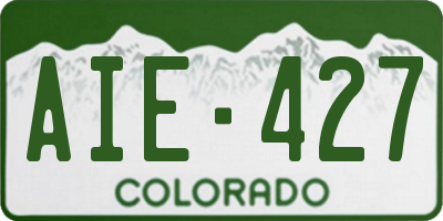 CO license plate AIE427