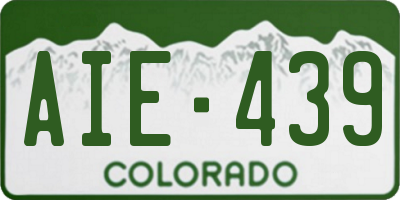 CO license plate AIE439