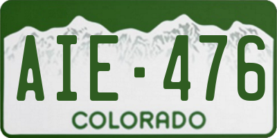 CO license plate AIE476