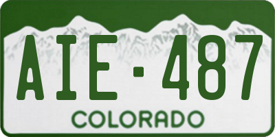 CO license plate AIE487