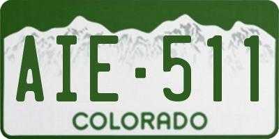 CO license plate AIE511