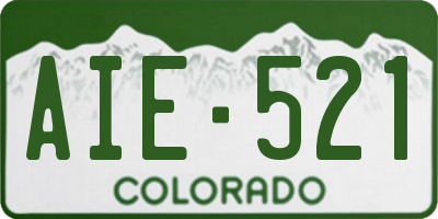 CO license plate AIE521