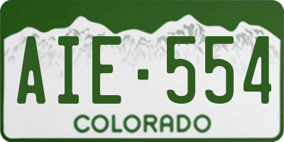 CO license plate AIE554
