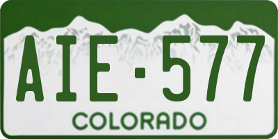 CO license plate AIE577